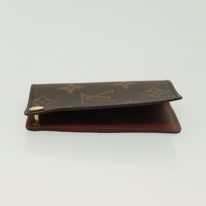Louis Vuitton Porte Cartes Pression Card Case Monogram Canvas, BROWN, CANVAS, Card Holders