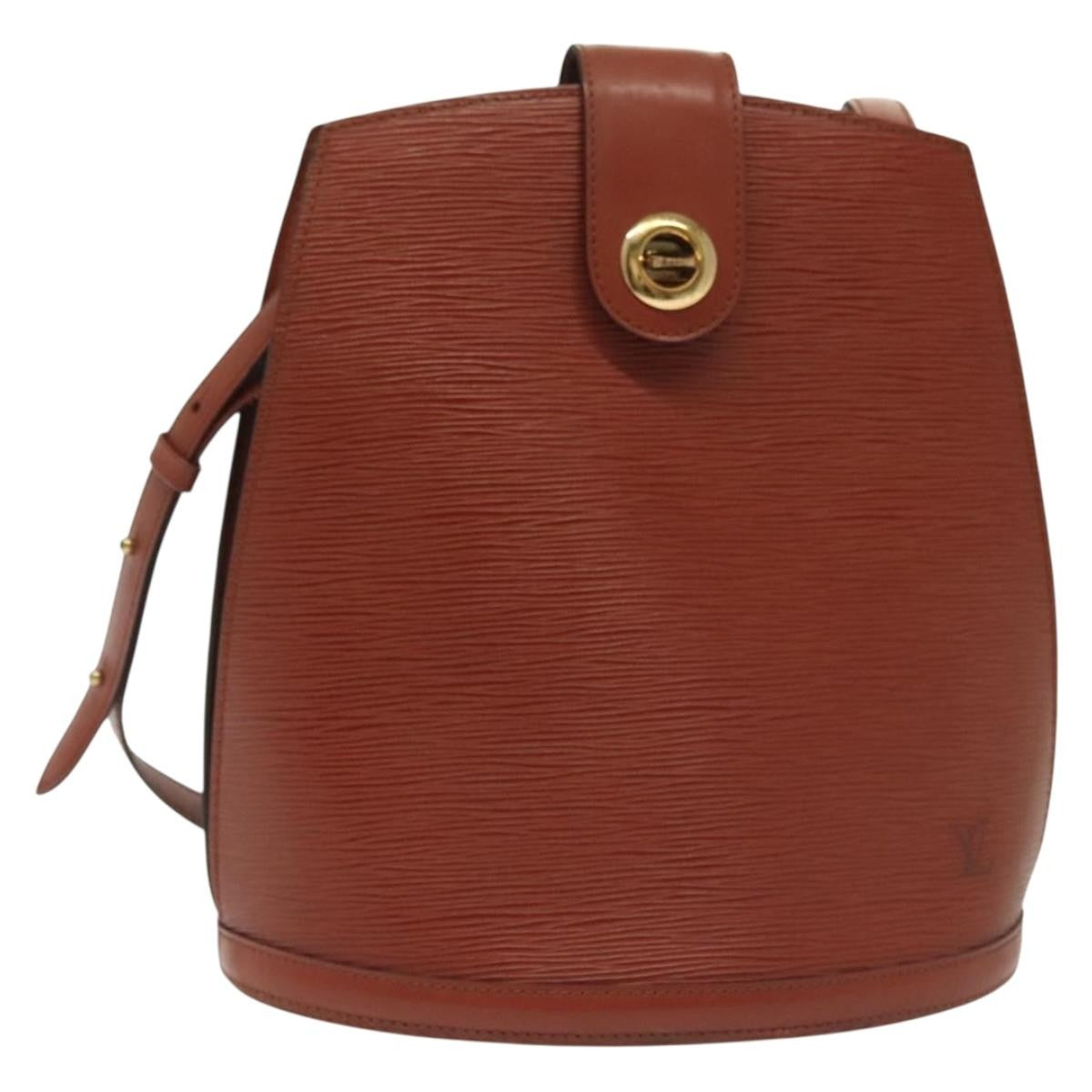 Louis Vuitton Cluny Shoulder Bag Epi Leather, BROWN, LEATHER, Shoulder bag