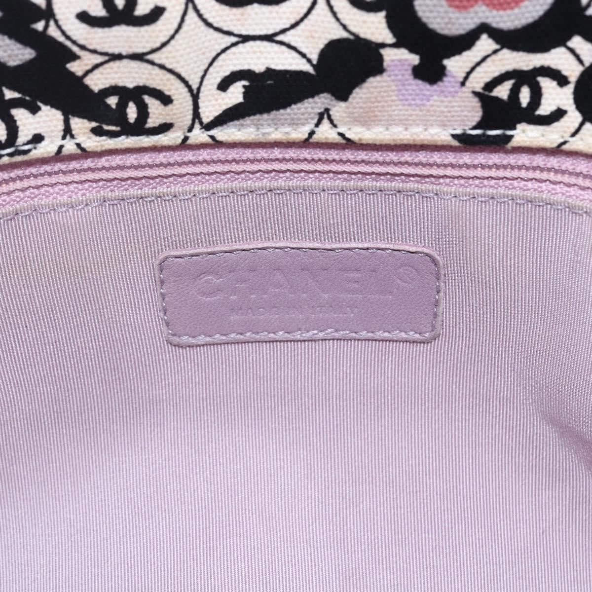 Chanel Vintage Floral Tote Canvas, BEIGE, CANVAS, Tote bag