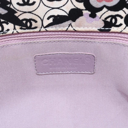 Chanel Vintage Floral Tote Canvas, BEIGE, CANVAS, Tote bag