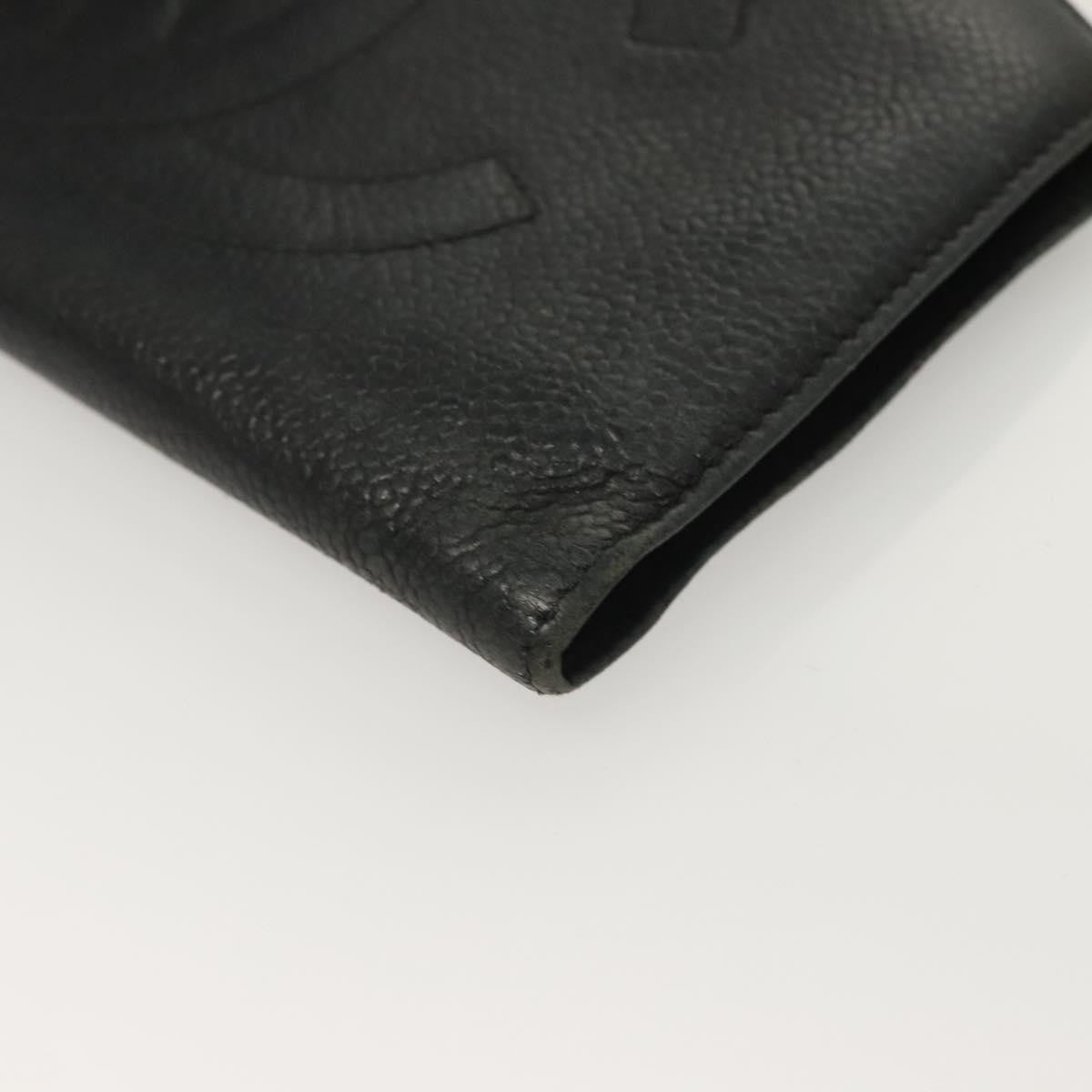 Chanel Vintage CC Bifold Wallet Leather, BLACK, LEATHER, Wallets