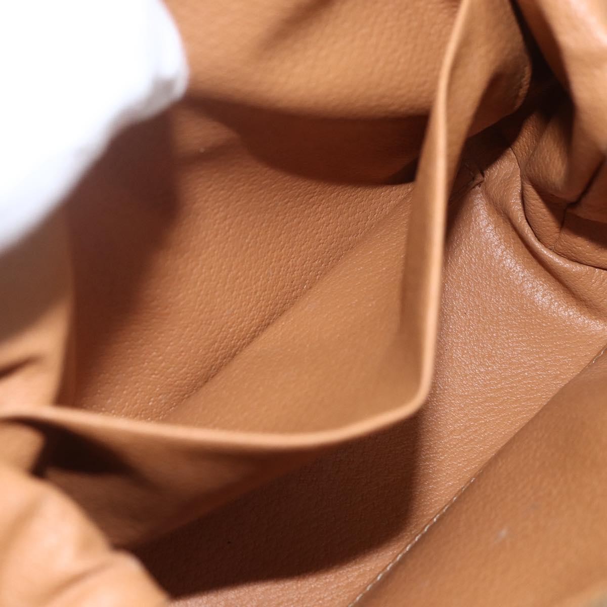 Celine Macadam Pochette Canvas and Leather, BROWN, CANVAS, Clutche & pouche