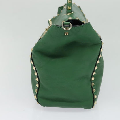 Valentino Garavani Rockstud Tote Soft Leather, GREEN, LEATHER, Tote bag