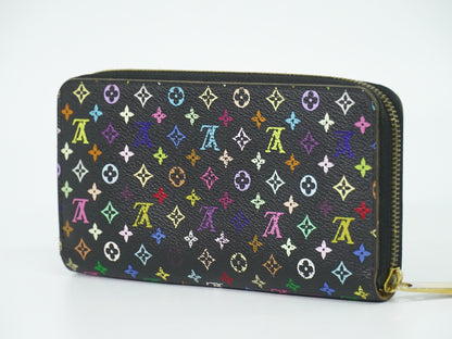 Louis Vuitton Zippy Wallet NM Monogram Multicolor Canvas, BLACK, CANVAS, Wallets
