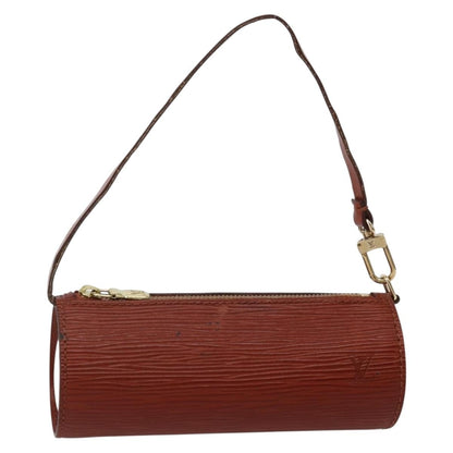Louis Vuitton Soufflot Pochette Epi Leather, BROWN, LEATHER, Clutche & pouche