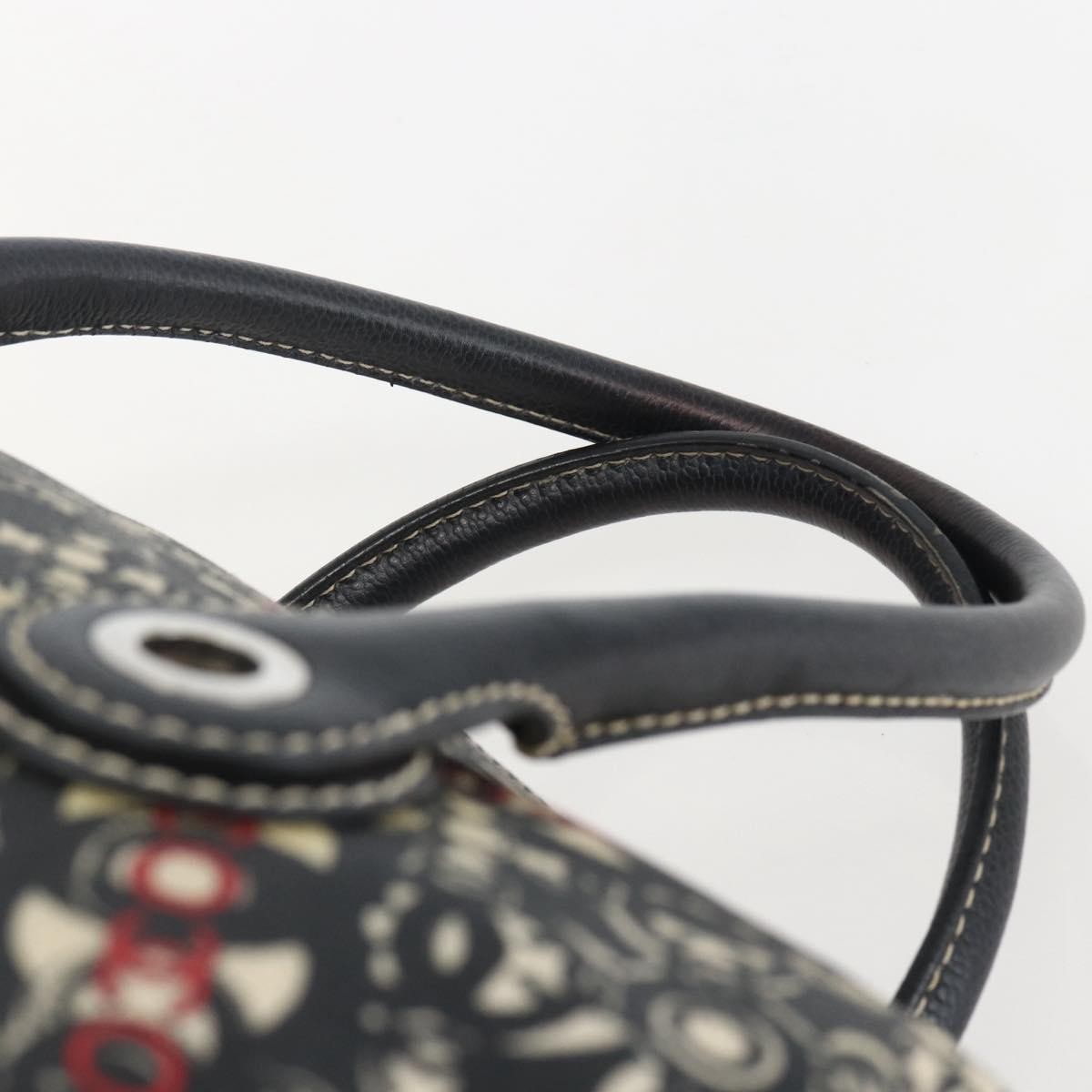 Chanel Optic Coco Bowler Bag Printed Coated Canvas with Caviar, BLACK, PVC, Travel bag