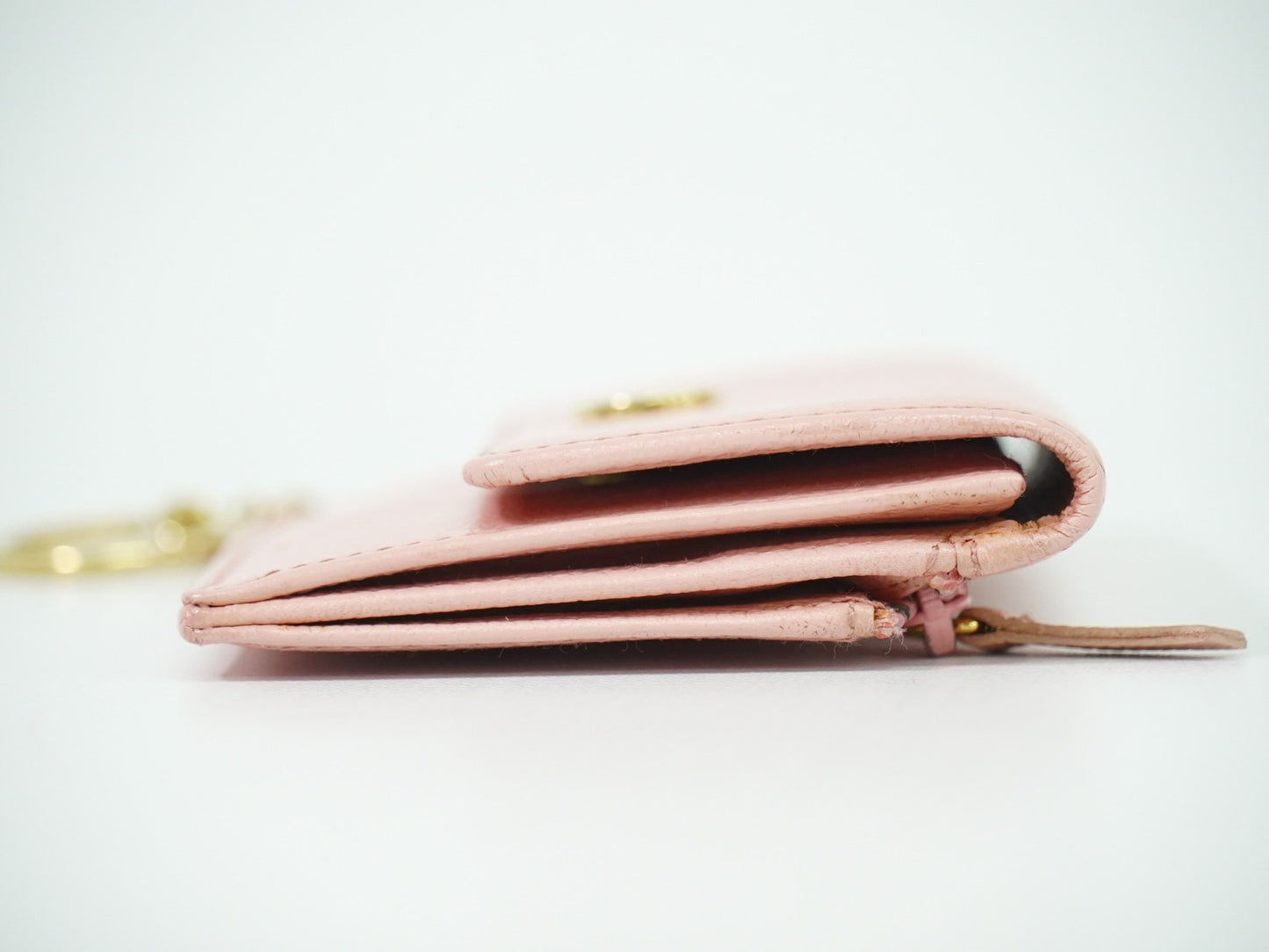 Chanel Coco bouton wallet Leather, PINK, LEATHER, Wallets