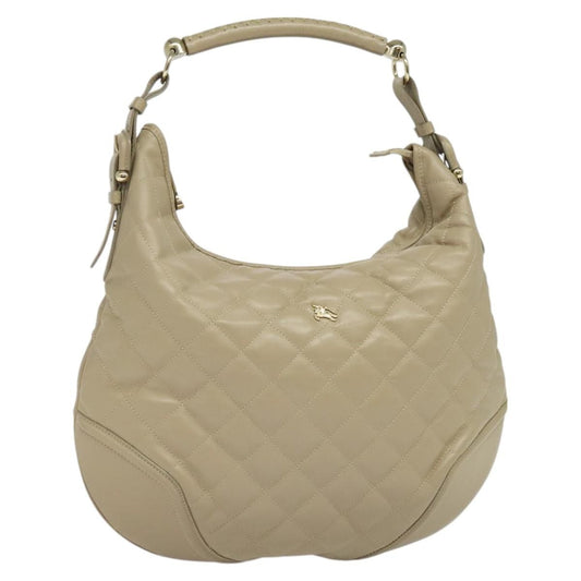 Burberry Hoxton Hobo Quilted Leather, BEIGE, LEATHER, Shoulder bag