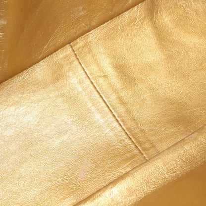 Chanel Luxe Ligne Flap Bag Patent, GOLD, LEATHER, Handbag