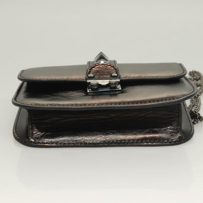 Valentino Garavani Glam Lock Shoulder Bag Leather, BROWN, LEATHER, Shoulder bag