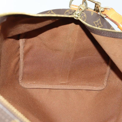 Louis Vuitton Keepall Bandouliere Bag Monogram Canvas, BROWN, CANVAS, Travel bag