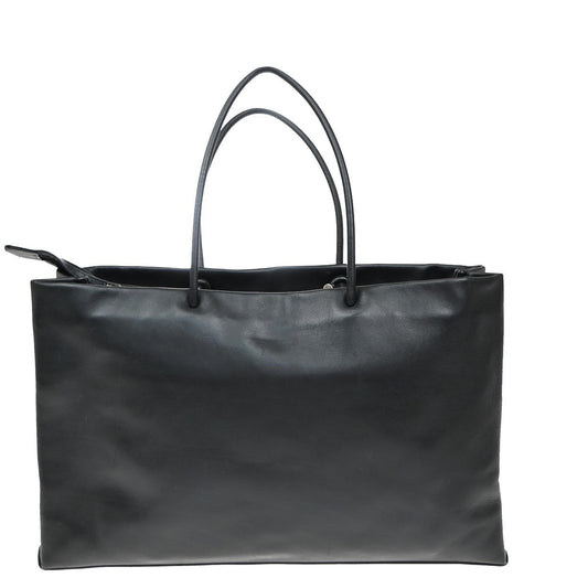 Chanel Essential 31 Rue Cambon Shopping Tote Leather, BLACK, LEATHER, Tote bag