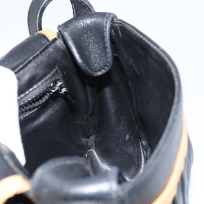 Celine Vintage Shoulder Bag Leather, BLACK, LEATHER, Shoulder bag