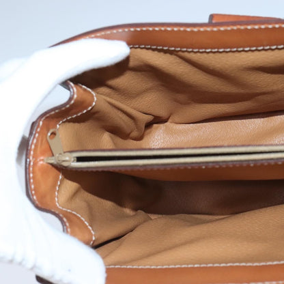 Celine Vintage Convertible Top Handle Bag Macadam Coated Canvas, Brown, Canvas, Handbag