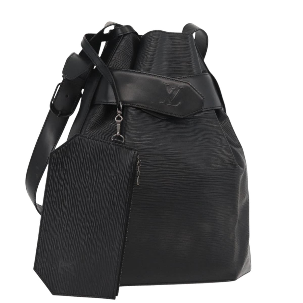 Louis Vuitton Vintage Sac d'Epaule Handbag Epi Leather, BLACK, LEATHER, Shoulder bag