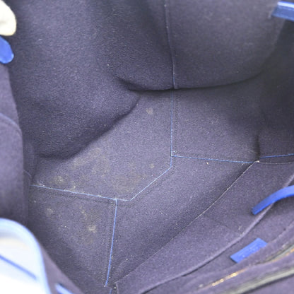 Celine Phantom Tie Cabas Tote Leather, BLUE, LEATHER, Tote bag