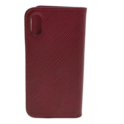 Louis Vuitton iPhone X / XS Folio Epi Leather, BURGUNDY, LEATHER, Tech accessory
