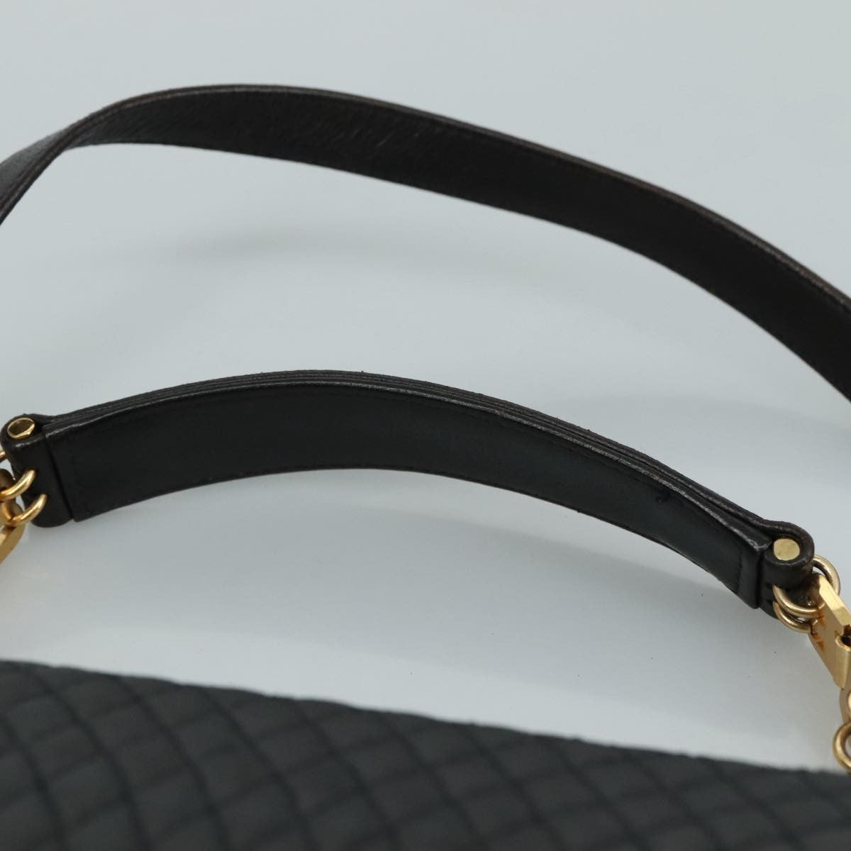 Bally Vintage Flap Handbag Quilted Leather, BLACK, LEATHER, Handbag