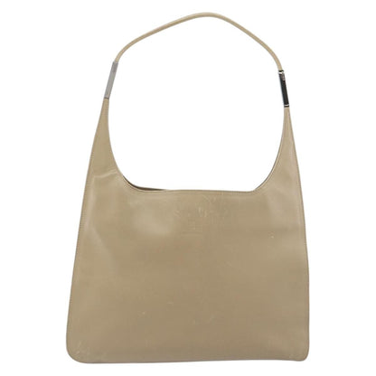 Gucci Vintage Shoulder Bag Leather, BEIGE, LEATHER, Shoulder bag