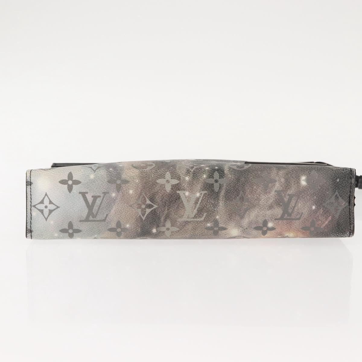 Louis Vuitton Pochette Voyage Monogram Eclipse Canvas, GRAY, CANVAS, Clutche & pouche