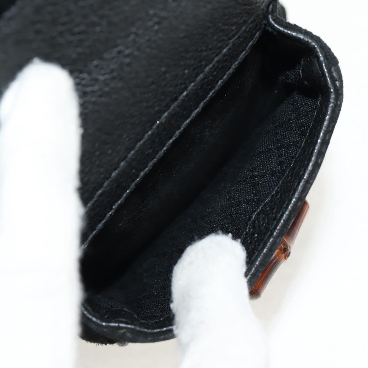 Gucci Vintage Bamboo Backpack Suede, BLACK, SUEDE, Backpack