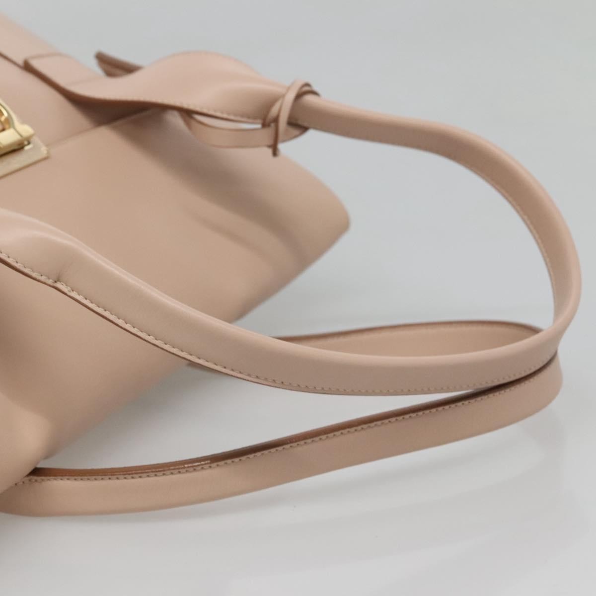 Salvatore Ferragamo Sookie Satchel Leather, BEIGE, LEATHER, Handbag