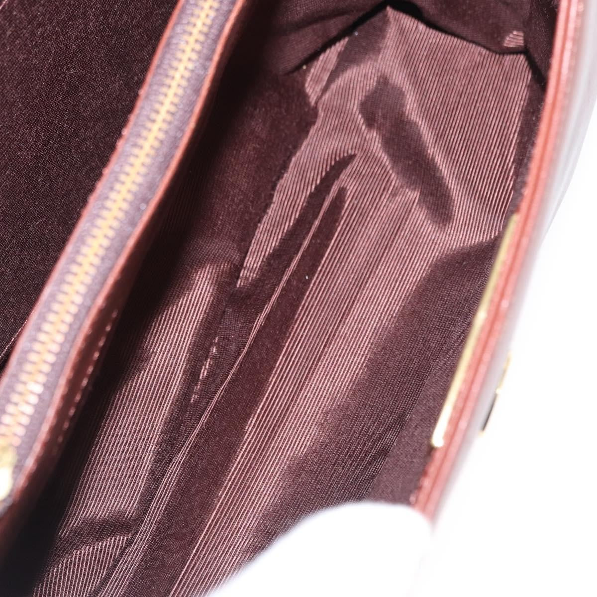 Valentino Garavani Vintage Handbag Leather, BURGUNDY, LEATHER, Handbag