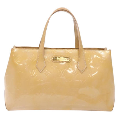 Louis Vuitton Wilshire Handbag Monogram Vernis, BEIGE, PATENT_LEATHER, Handbag