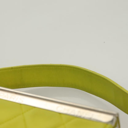 Chanel Vintage Metal Box Bag Quilted Lambskin, YELLOW, LEATHER, Handbag