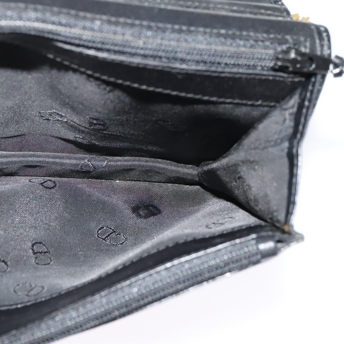 Christian Dior Vintage Chain Flap Shoulder Bag Leather, BLACK, LEATHER, Shoulder bag