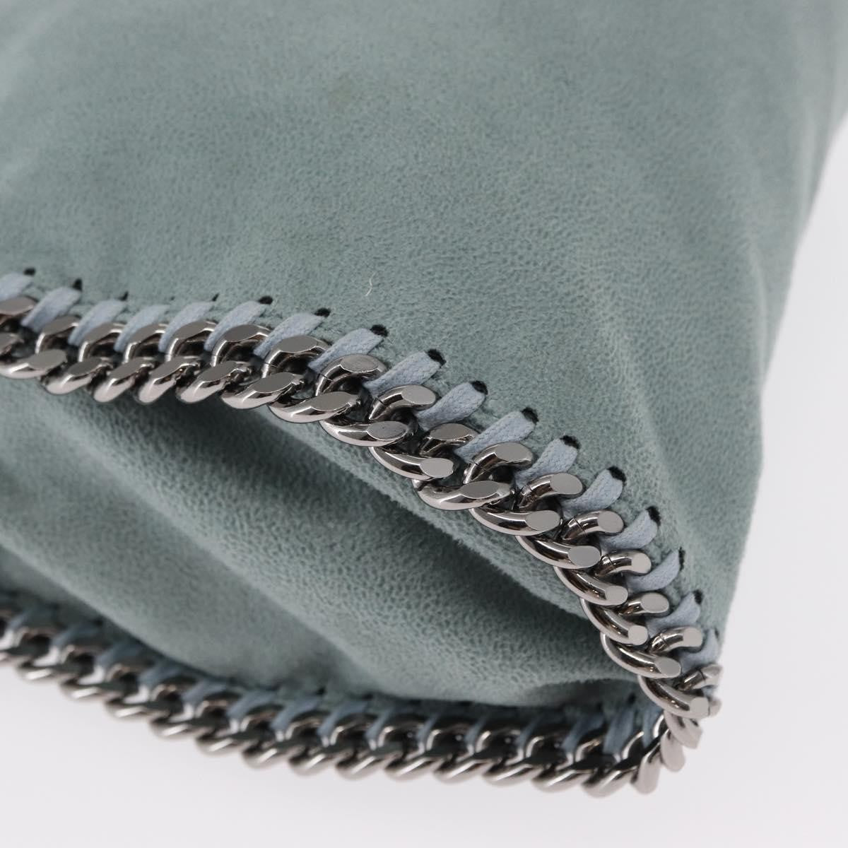 Stella McCartney Falabella Fold Over Bag Shaggy Deer, BLUE, SUEDE, Shoulder bag