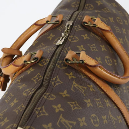 Louis Vuitton Keepall Bag Monogram Canvas, BROWN, CANVAS, Travel bag