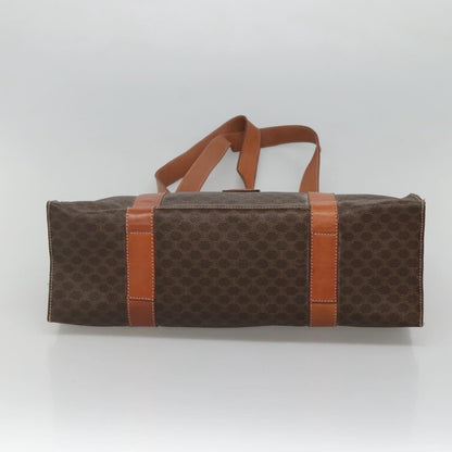 Celine Vintage Macadam Shopper Tote Coated Canvas, BROWN, CANVAS, Tote bag