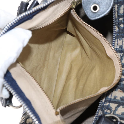 Christian Dior Vintage Trotter Boston Bag Canvas, NAVY, CANVAS, Travel bag