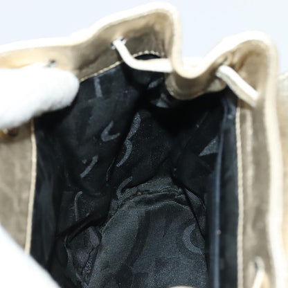 Salvatore Ferragamo Gancini Backpack Leather, GOLD, LEATHER, Backpack