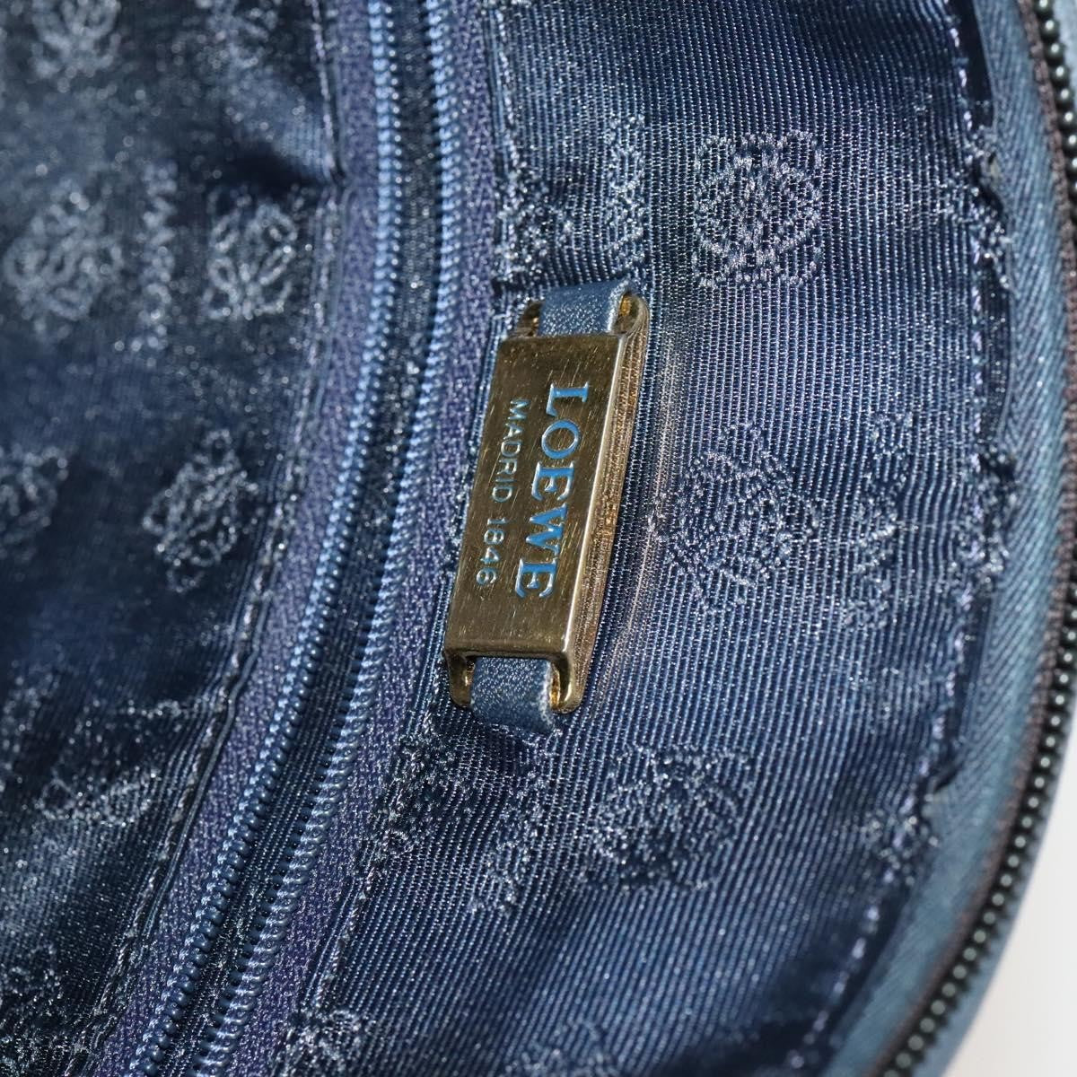 Loewe Anagram Shoulder Bag Leather, NAVY, LEATHER, Shoulder bag