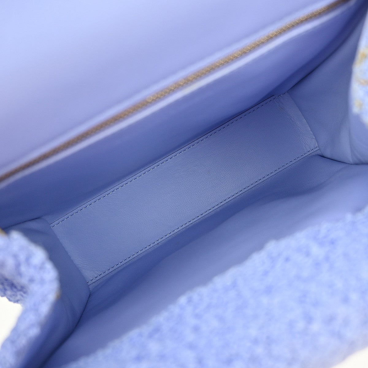 Bottega Veneta Clip Flap Bag Boucle with Crystals, BLUE, CANVAS, Shoulder bag