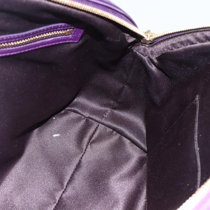 Salvatore Ferragamo Vintage Fiamma Satchel Leather, PURPLE, LEATHER, Handbag