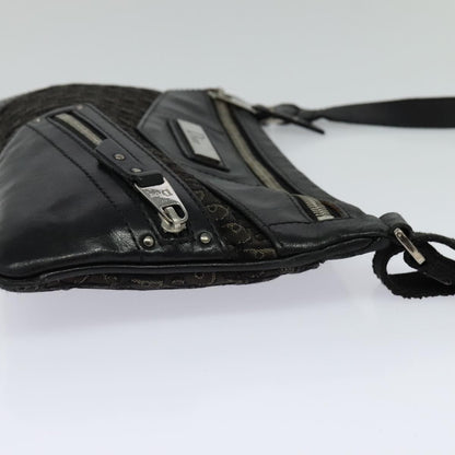 Christian Dior Vintage Trotter Shoulder Bag Canvas, BLACK, CANVAS, Shoulder bag