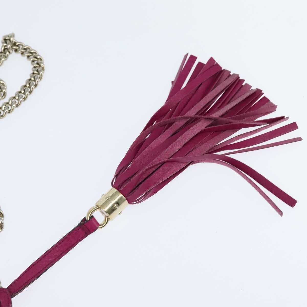 Gucci Soho Chain Crossbody Bag Leather, PINK, LEATHER, Shoulder bag