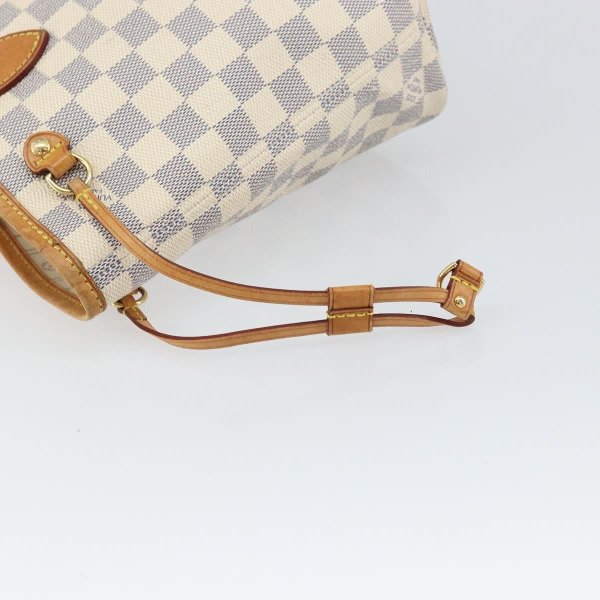Louis Vuitton Neverfull Tote Damier azur, BEIGE, CANVAS, Tote bag