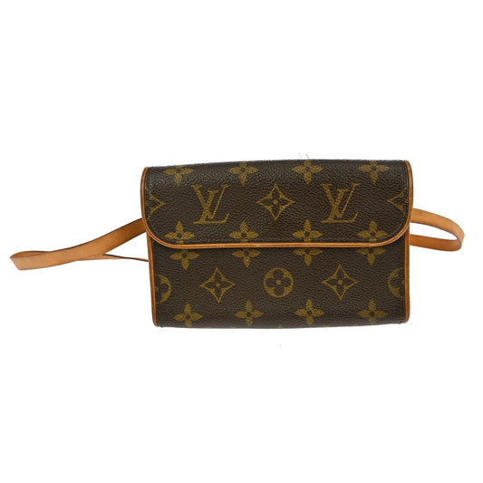 Louis Vuitton Florentine Waist Bag Monogram Canvas, BROWN, CANVAS, Clutche & pouche