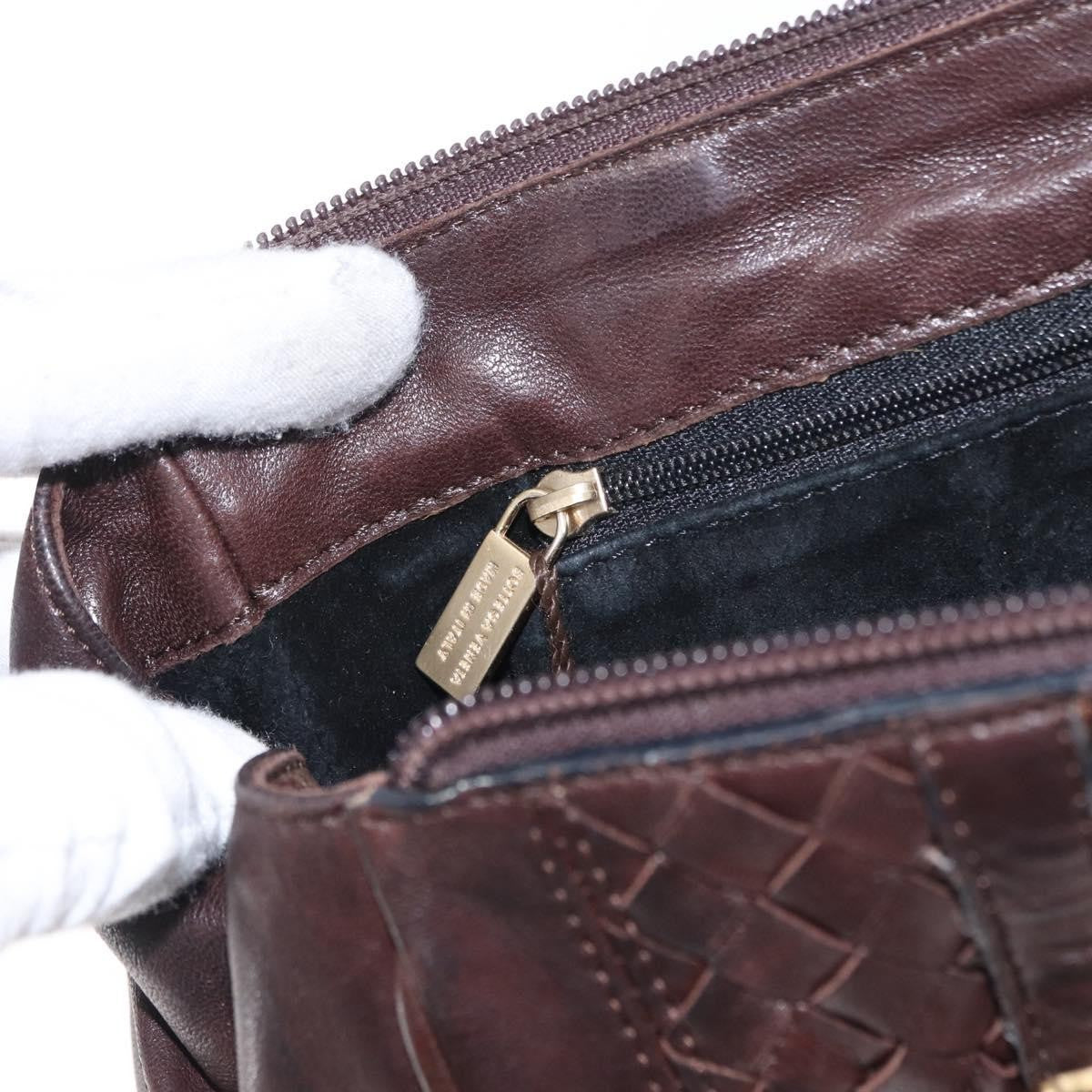 Bottega Veneta Intrecciato Handbag Leather, BROWN, LEATHER, Handbag