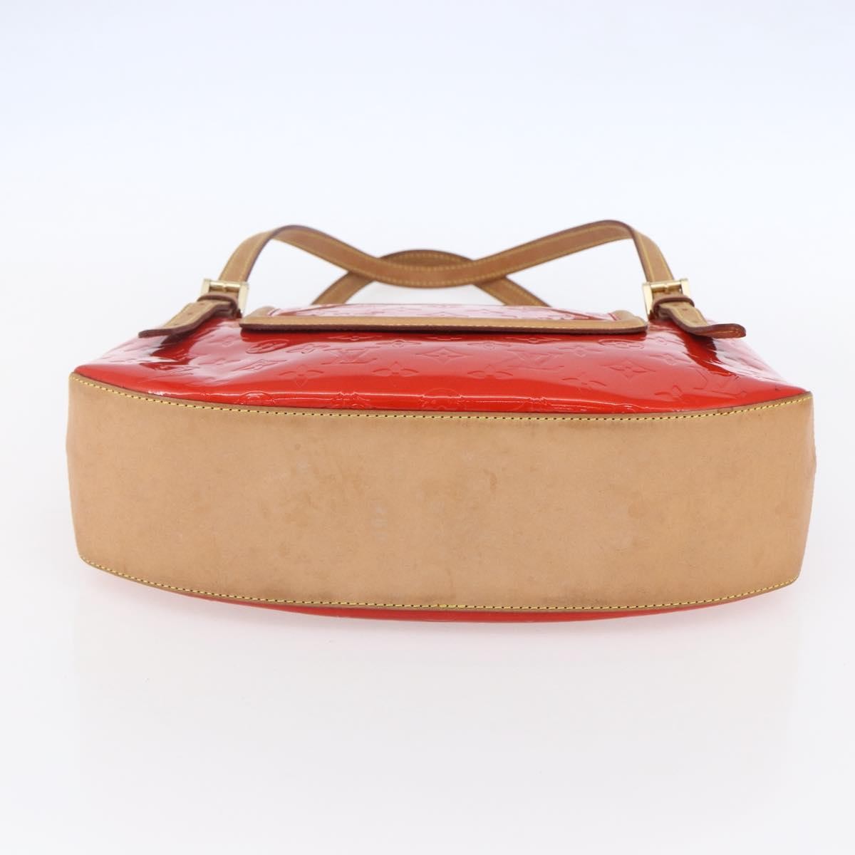 Louis Vuitton Biscayne Bay Handbag Monogram Vernis, RED, PATENT_LEATHER, Handbag