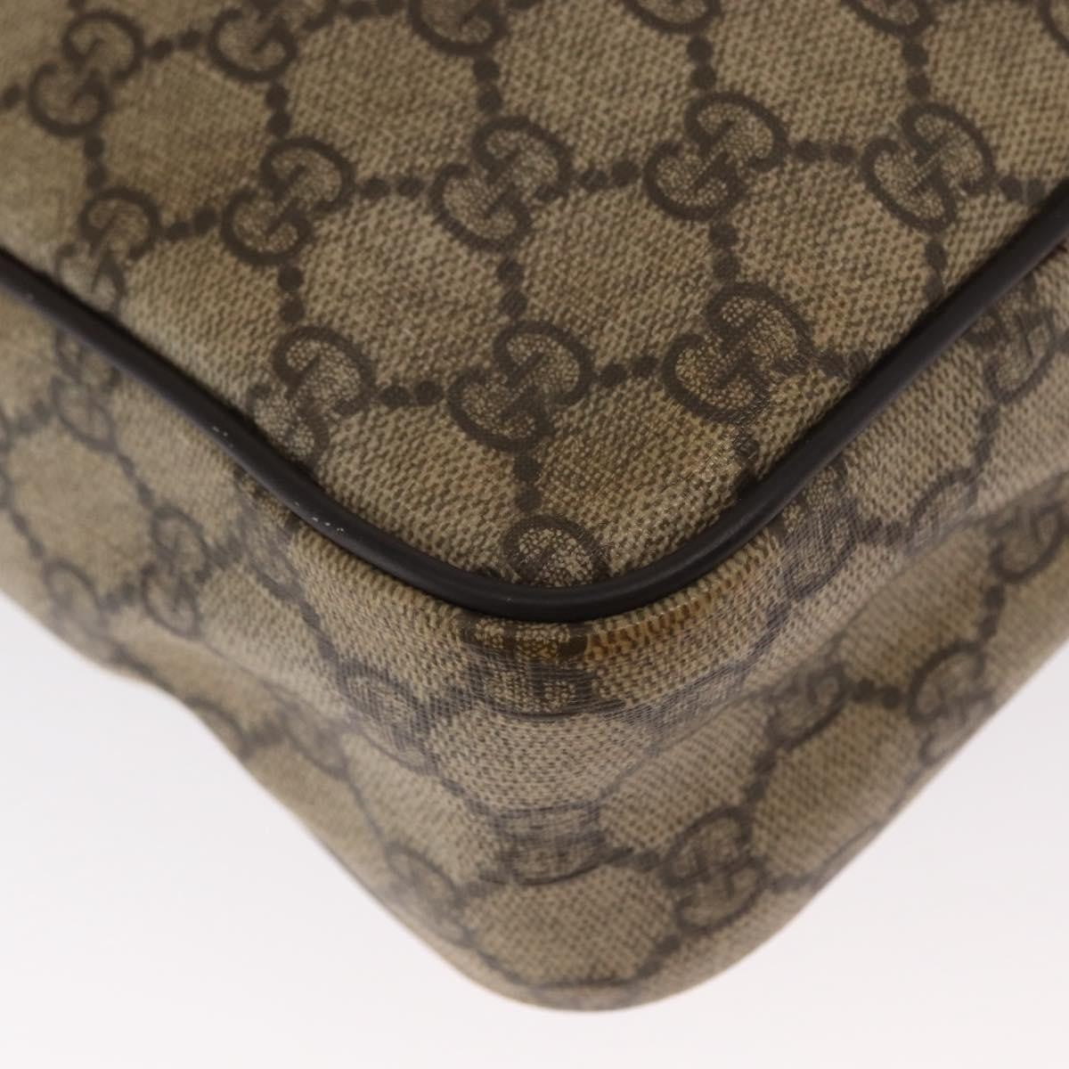 Gucci Front Zip Messenger GG Coated Canvas, BEIGE, CANVAS, Shoulder bag