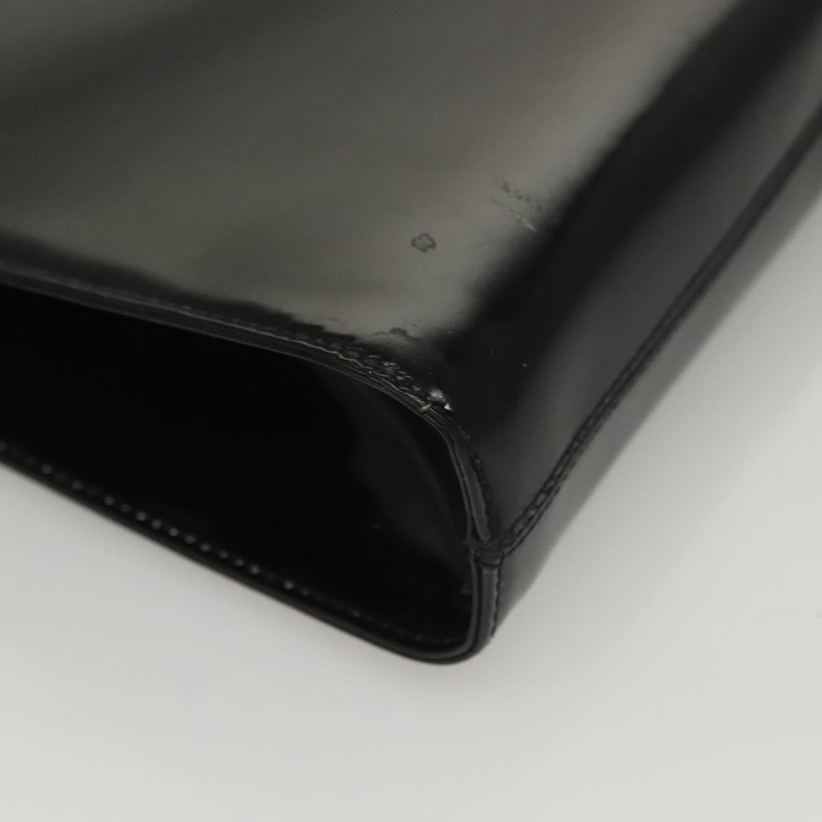 Salvatore Ferragamo Gancini Shoulder Bag Patent Leather, BLACK, PATENT_LEATHER, Shoulder bag