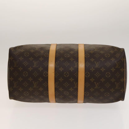 Louis Vuitton Keepall Bag Monogram Canvas, BROWN, CANVAS, Travel bag