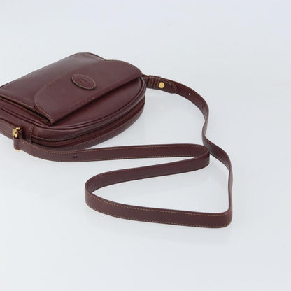 cartier Must de Cartier Shoulder Bag Leather, BURGUNDY, LEATHER, Shoulder bag