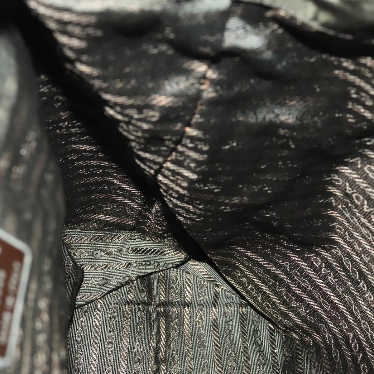 Prada Vela Double Front Pocket Backpack Tessuto with Saffiano Leather, KHAKI, NYLON, Backpack