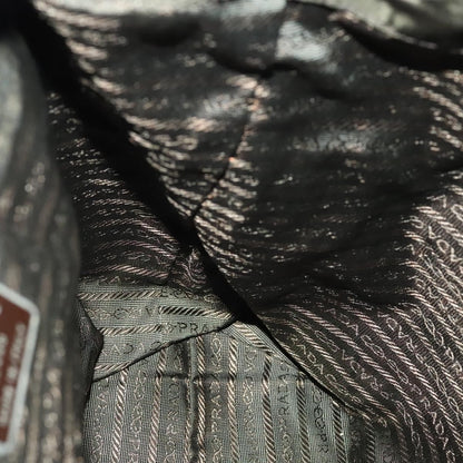 Prada Vela Double Front Pocket Backpack Tessuto with Saffiano Leather, KHAKI, NYLON, Backpack